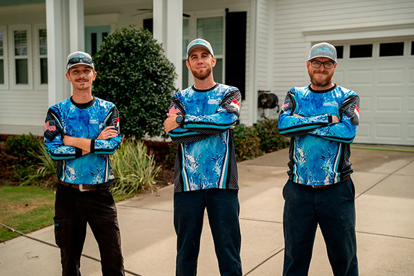 The Clean Home Power Washing staff - ready to get back to work!